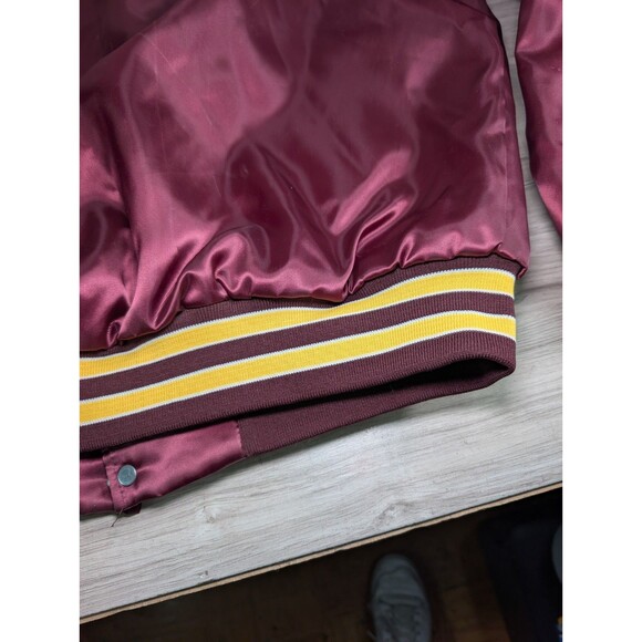 Vintage Swingster Redskins Satin Varsity Bomber Jacket Size XL Quilted MADE USA - Picture 13 of 15